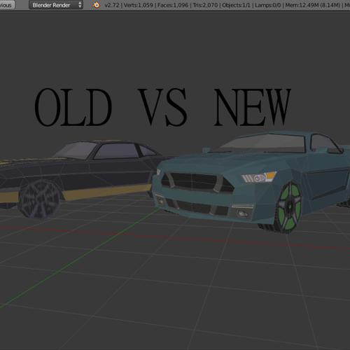 Ford Mustang Cars Low Poly preview image